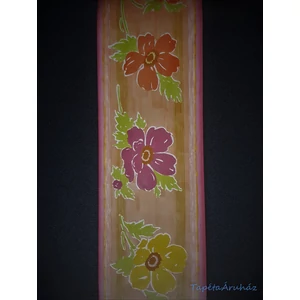 5m 13,5cm széles narancs színes virágos bordűr