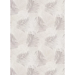 Drapp barna csillogó levél mintás tapéta