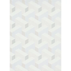 3D geometriai mintás fehér szürke drapp tapéta