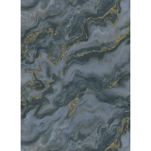 Kék arany színű márvány mintás tapéta