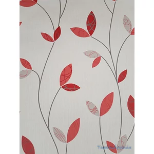 Piros levélmintás tapéta