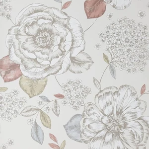 Bézs alapon virágos tapéta Bézs alapon virágos tapéta