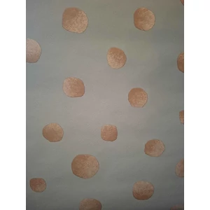 Kék szürke alapon arany bézs pöttyös tapéta