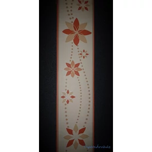 Barna narancs virágos bordűr 10 m 9,5cm széles