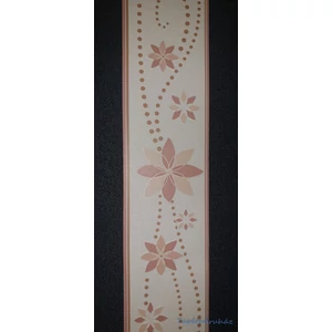 Barna virágos bordűr 10m 9,5cm széles