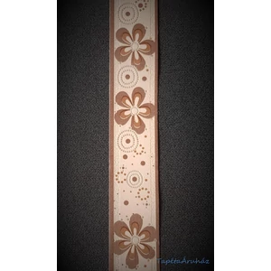 Barna virágos bordűr 10m 4,5cm széles