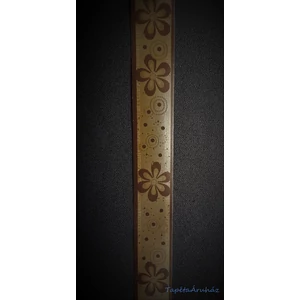 Arany virágos bordűr 10m 4,5cm