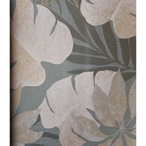 Kék, barna, levél mintás tapéta Kék, barna, levél mintás tapéta