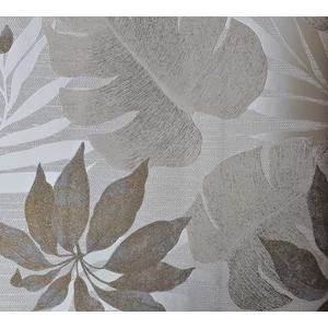 Ezüst, barna, levél mintás tapéta Ezüst, barna, levél mintás tapéta