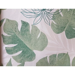 Fehér, zöld, levél mintás tapéta Fehér, zöld, levél mintás tapéta