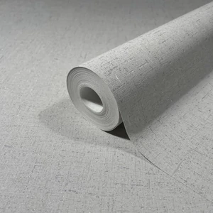 Törtfehér alapon fényes ezüst textil mintás tapéta