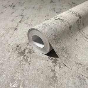 Matt sötétszürke alapon fényes beton mintás tapéta