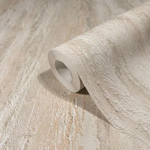 Matt bézs barna alapon fényes vakolat mintás tapéta