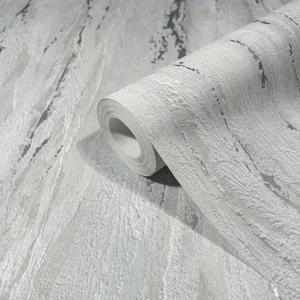 Világosszürke bézs alapon fényes vakolat mintás tapéta