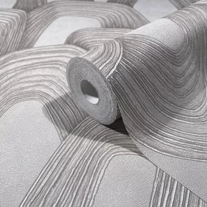 Szürkésbarna geometriai mintás tapéta