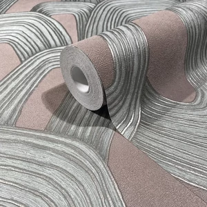 Barna zöld geometriai mintás tapéta