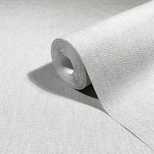 Szürkésfehér szövött hatású tapéta