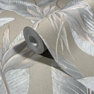 Kék barna leveles tapéta