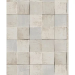 Burkolat hatású kékesszürke bézsbarna színű tapéta