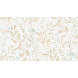 Törtfehér alapon barna fényes fehér sárga kék zöld virágos tapéta Törtfehér alapon barna fényes fehér sárga kék zöld virágos tapéta