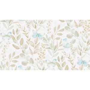 Törtfehér alapon barna türkiz csillogó virágos tapéta Törtfehér alapon barna türkiz csillogó virágos tapéta