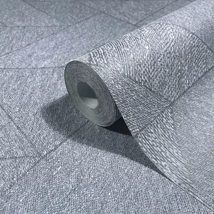 Szürkésbarna fehér geometriai mintás tapéta