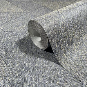 Kékesszürke bézs geometriai mintás tapéta