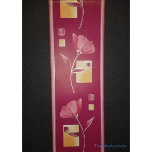 Lila pipacsos bordűr 10m 13cm széles