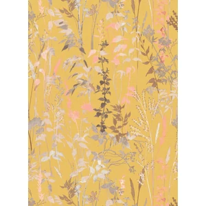 Sárga bézs barack barna virágos tapéta