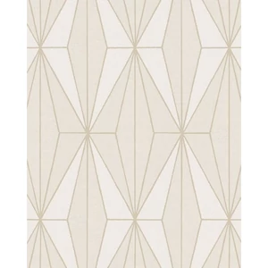 Krém bézs világos arany színű geometriai mintás tapéta