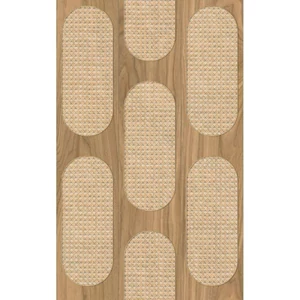 Retro mintás világosbarna tapéta