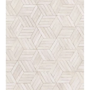 Halványszürke bézs geometriai mintás tapéta