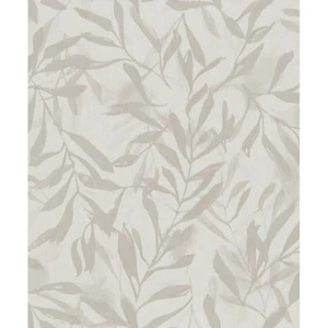 Drapp bézs leveles tapéta