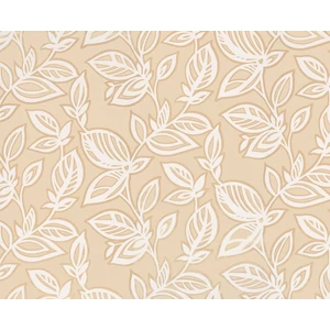 Bézs nagy leveles tapéta