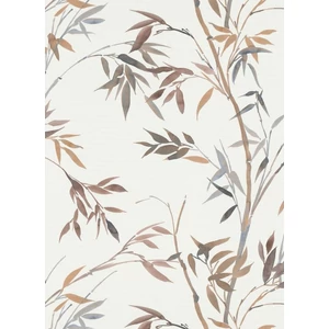 Akvarell hatású szürke barna bambusz mintás tapéta Akvarell hatású szürke barna bambusz mintás tapéta