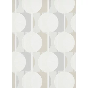 fehér, szürke, barna, körös tapéta