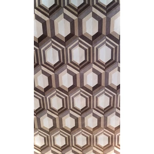 Bézs barna geometriai mintás 3d hatású tapéta Bézs barna geometriai mintás 3d hatású tapéta