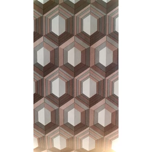 Sötétbarna, szürke, geometriai mintás tapéta Sötétbarna, szürke, geometriai mintás tapéta