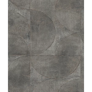 Fekete, szürke, arany, kör, betonhatású, tapéta