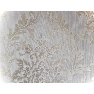 Bézs, csillogó, barokk mintás tapéta Bézs, csillogó, barokk mintás tapéta