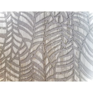 Ezüst, levélmintás strukturált felületű tapéta Ezüst, levélmintás strukturált felületű tapéta