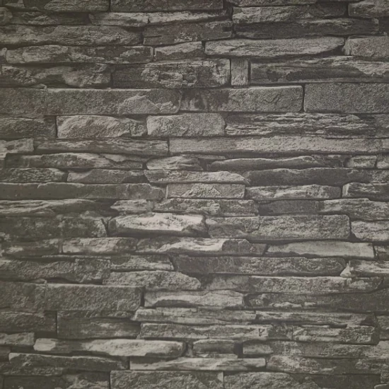 Fekete színű téglamintás tapéta