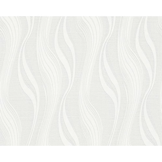 Fehér színű hullám mintás tapéta