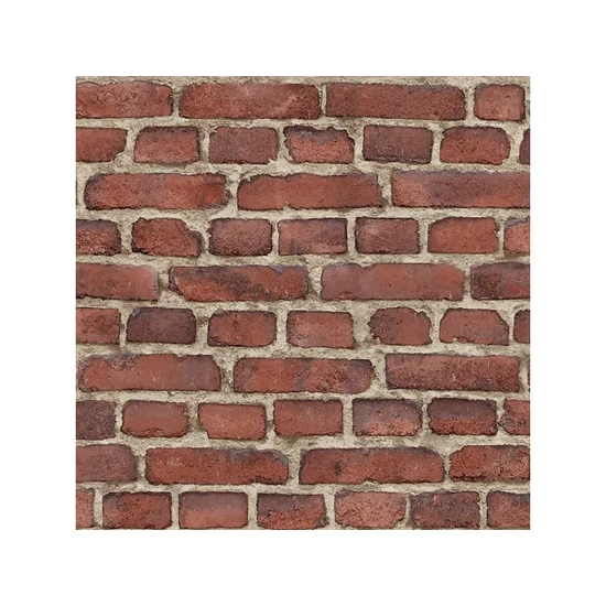 Vörös színű téglamintás tapéta