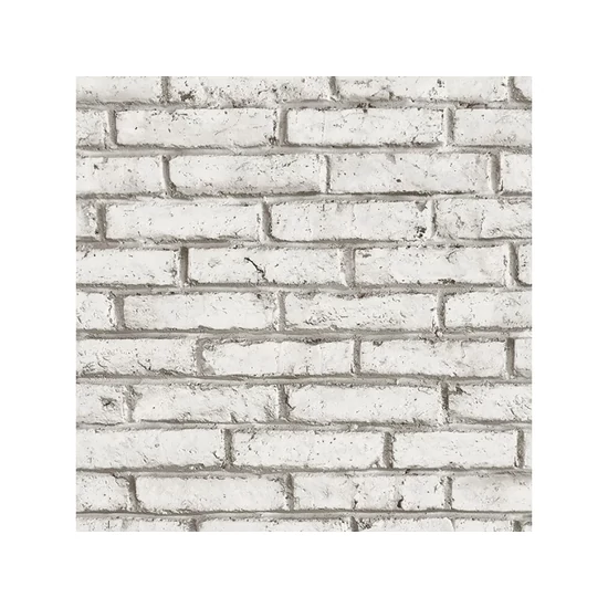 Fehér enyhén szürkés színű téglamintás tapéta