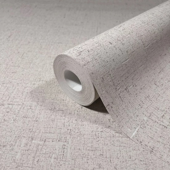 Szürkésbarna alapon fényes textil mintás tapéta