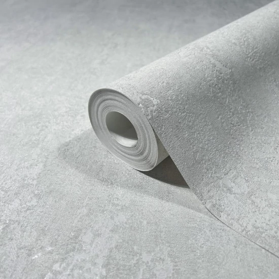 Matt törtfehér alapon fényes beton mintás tapéta
