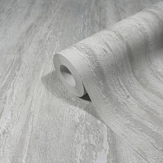 Matt világosszürke fehér alapon fényes vakolat mintás tapéta