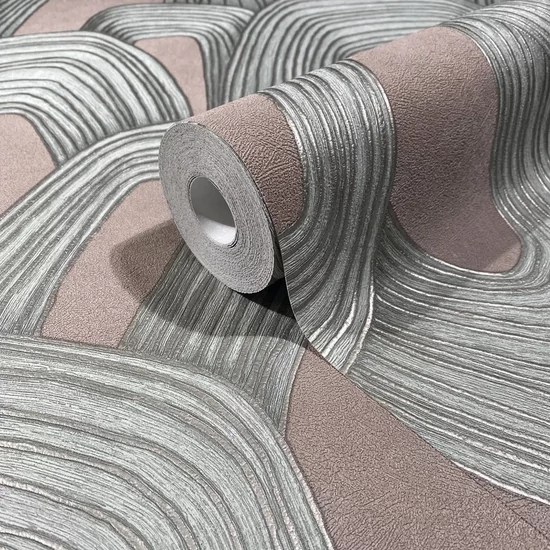 Barna zöld geometriai mintás tapéta