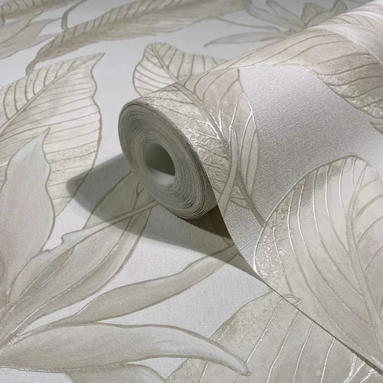 Bézs leveles tapéta